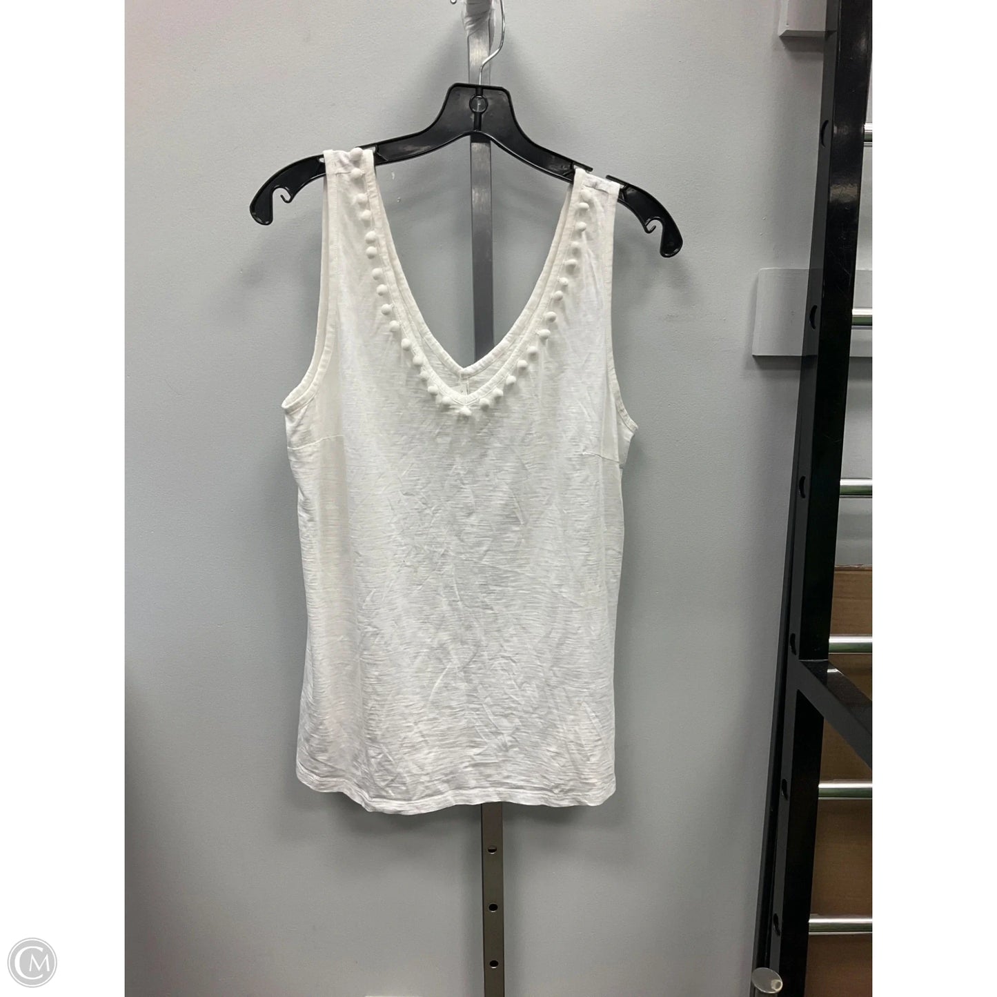 Top Sleeveless Designer By Lilly Pulitzer In White, Size: L