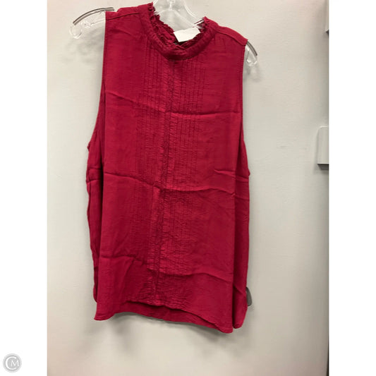 Top Short Sleeve By Chelsea 28 In Maroon, Size: Xxl