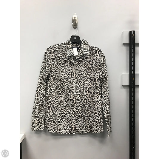 Top Long Sleeve Basic By Lands End In Animal Print, Size: 6