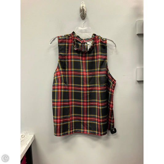 Top Sleeveless By J. Crew In Plaid Pattern, Size: 2x