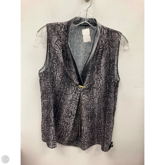 Top Sleeveless By Tahari In Animal Print, Size: S