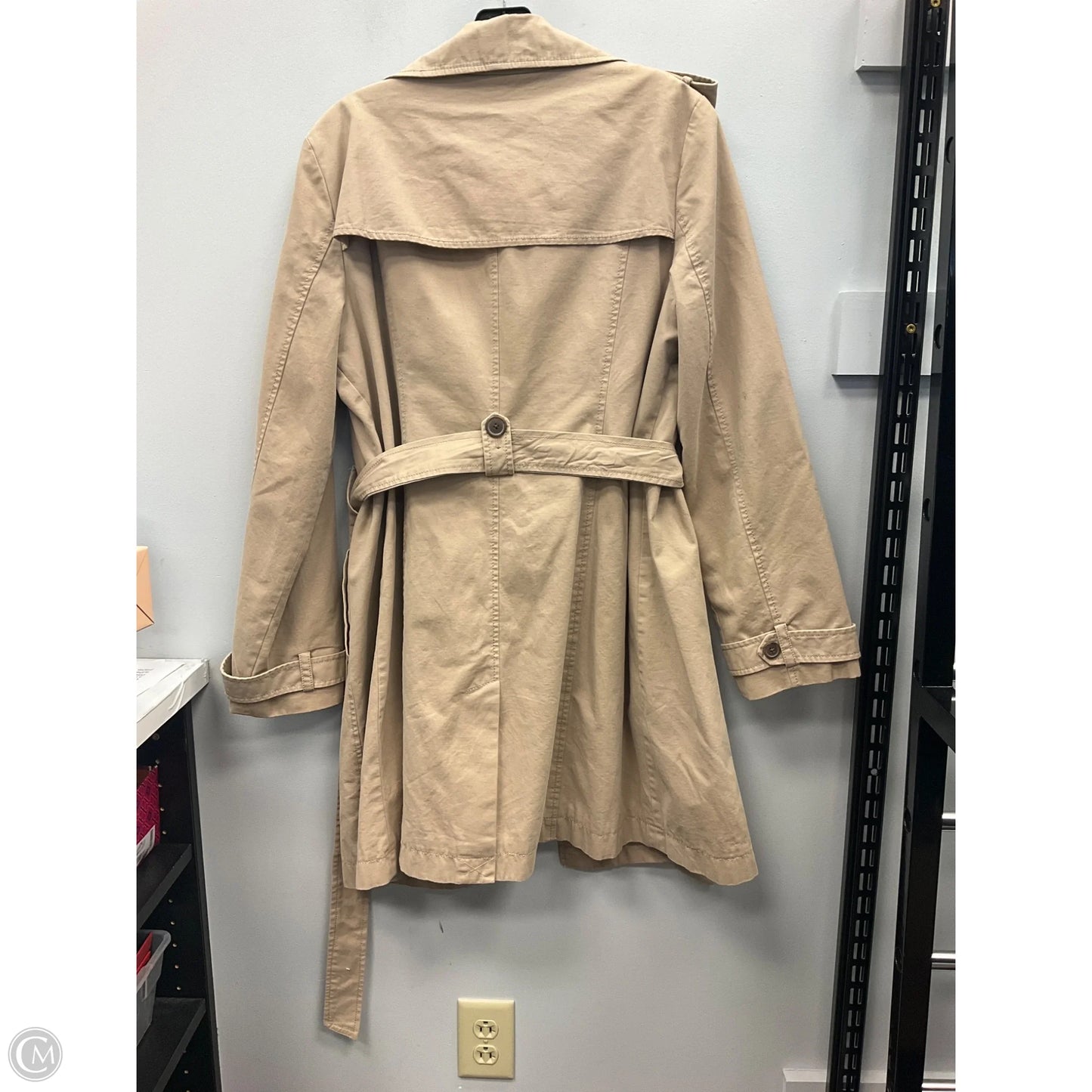 Coat Trench Coat By Old Navy In Tan, Size: L