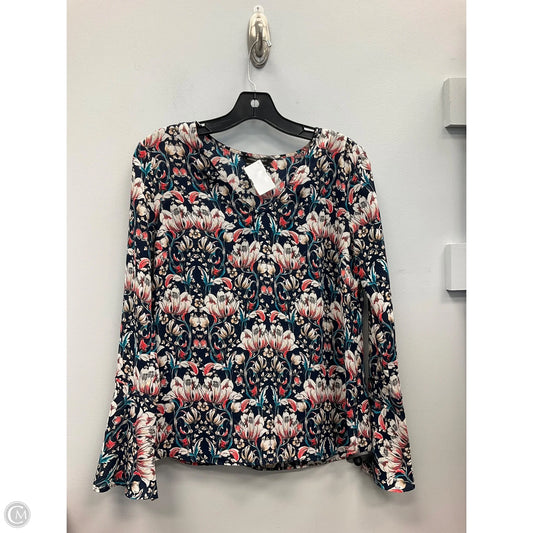 Top Long Sleeve By Banana Republic In Floral Print, Size: Xs