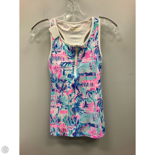 Top Sleeveless Designer By Lilly Pulitzer In Blue & Pink, Size: Xs