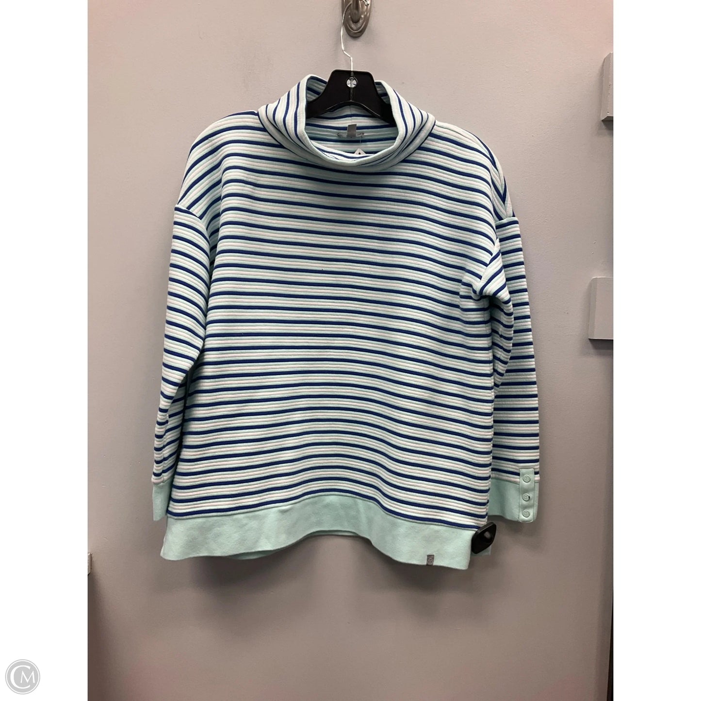 Top 3/4 Sleeve By Talbots In Striped Pattern, Size: Mp