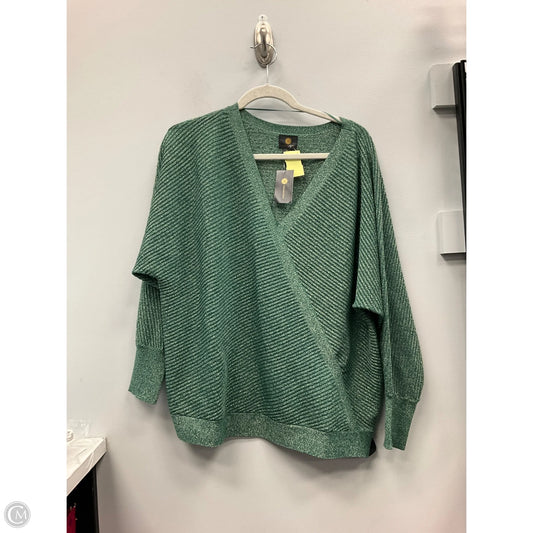 Sweater By Jm Collections In Green, Size: Xl