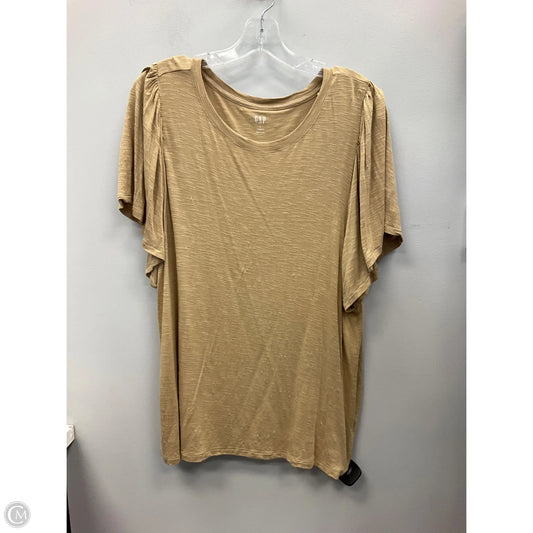 Top 3/4 Sleeve Basic By Gap In Tan, Size: L