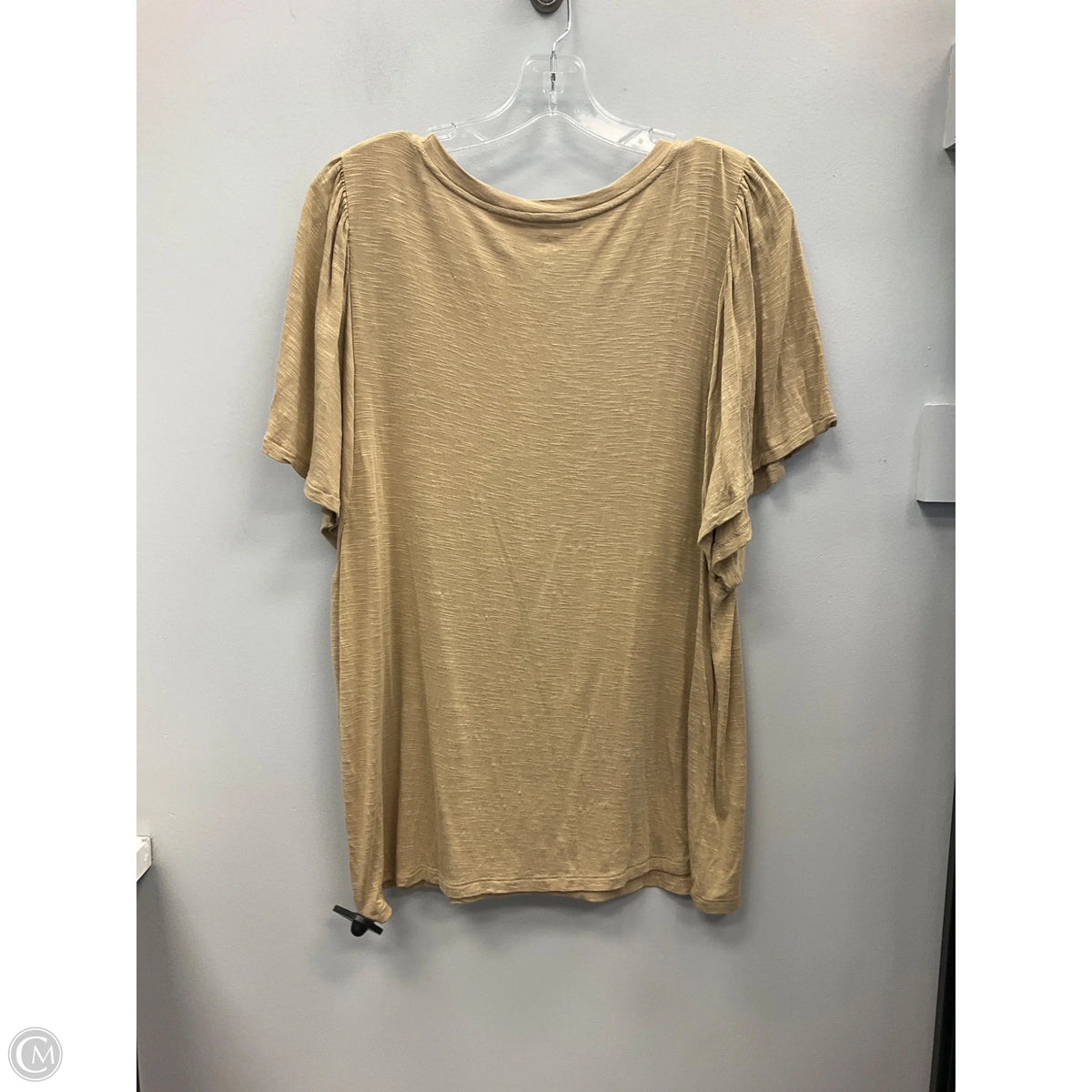 Top 3/4 Sleeve Basic By Gap In Tan, Size: L