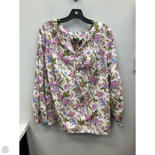 Top Long Sleeve By Talbots In Multi-colored, Size: 1x