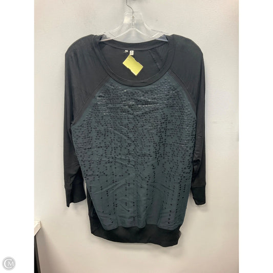 Top Long Sleeve By Calvin Klein In Black, Size: M