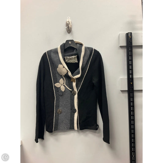 Cardigan By Field Flower In Black & Grey, Size: M