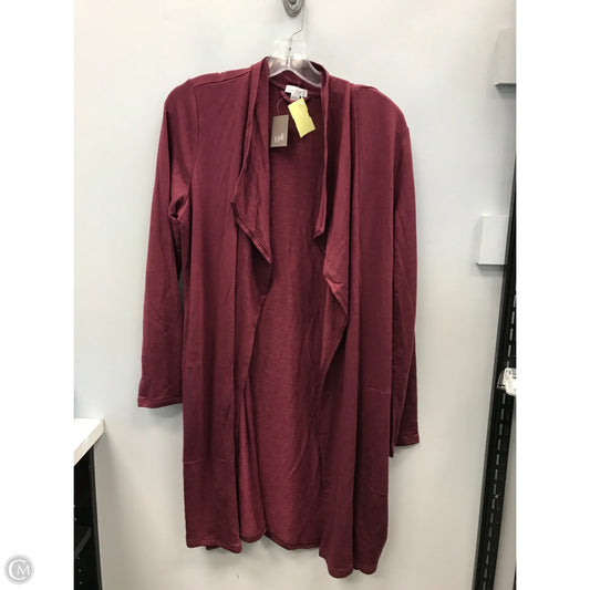 Cardigan By J. Jill In Maroon, Size: M