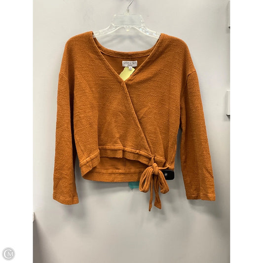 Top Long Sleeve By Madewell In Brown, Size: M