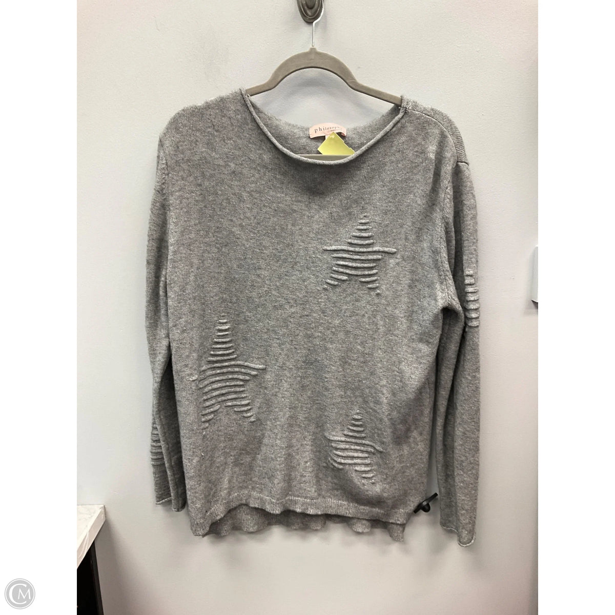 Sweater By Philosophy In Grey, Size: L