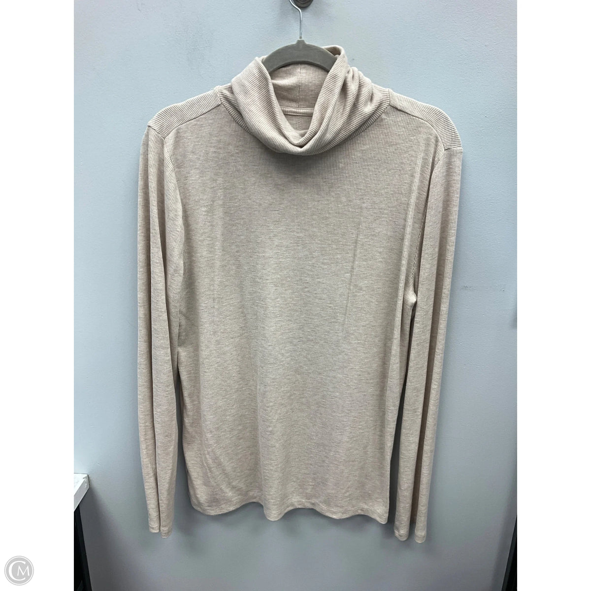 Top Long Sleeve Basic By Loft In Tan, Size: Xl