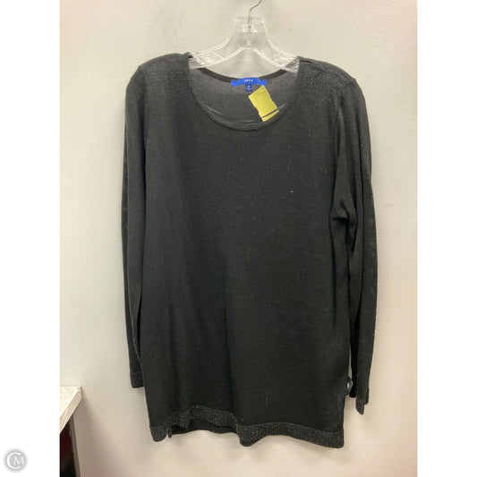 Top Long Sleeve By Apt 9 In Black & Gold, Size: Xl