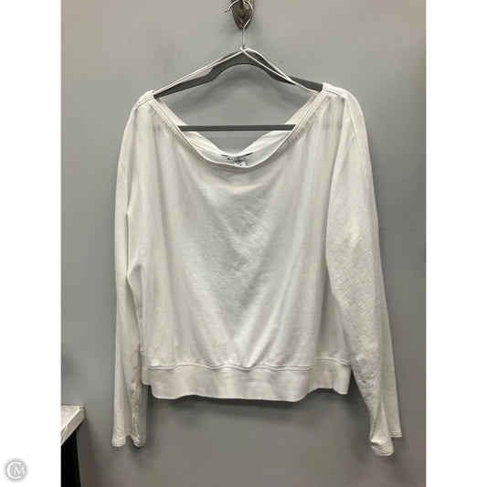Athletic Top Long Sleeve Crewneck By Athleta In White, Size: Xl
