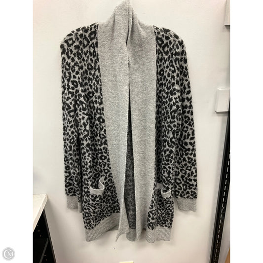 Sweater Cardigan By Loft In Animal Print, Size: M