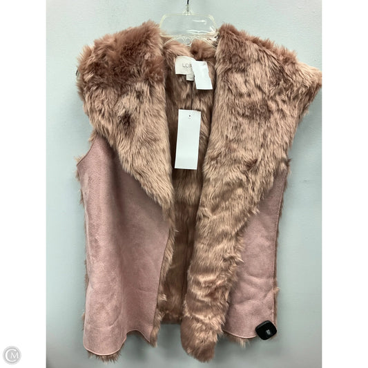 Vest Faux Fur & Sherpa By Loft In Pink, Size: S