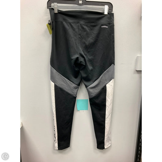 Athletic Leggings By Adidas In Black & Cream, Size: M