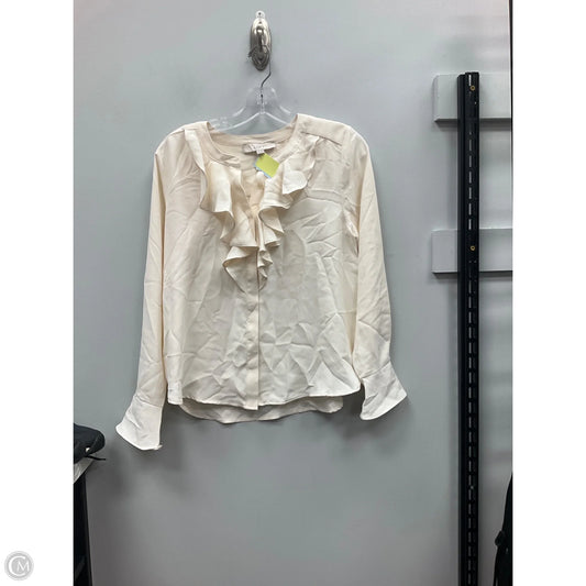 Top Long Sleeve By Loft In Cream, Size: Xs