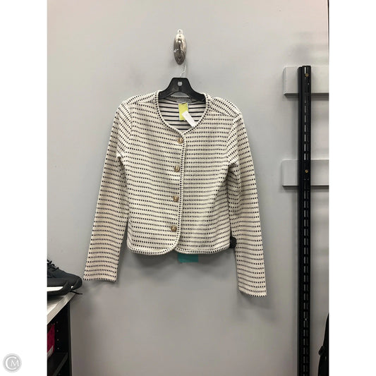 Top Long Sleeve By Ann Taylor In Black & Cream, Size: S