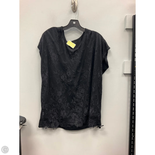 Top Short Sleeve By Jeans By Buffalo In Black, Size: Xl