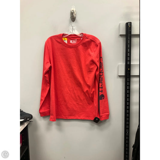 Top Long Sleeve Basic By Carhartt In Orange, Size: S