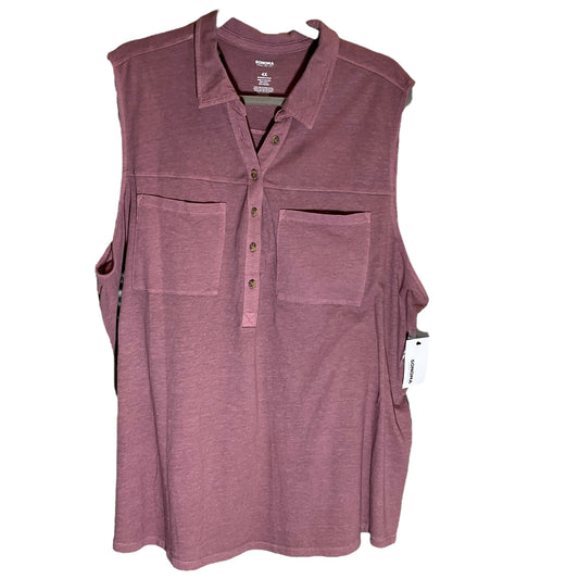 Purple Top Sleeveless Sonoma, Size 4x