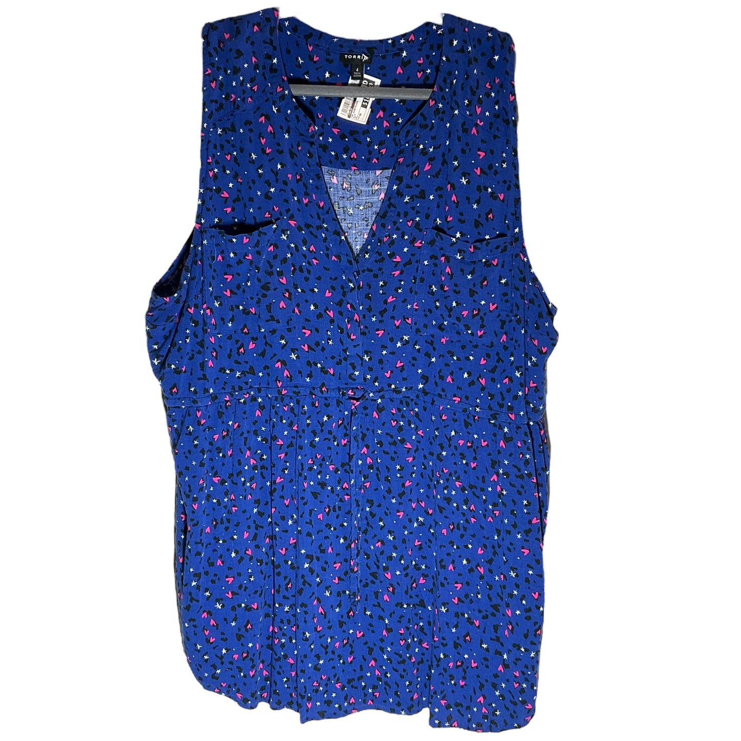 Blue Top Sleeveless Torrid, Size 4x