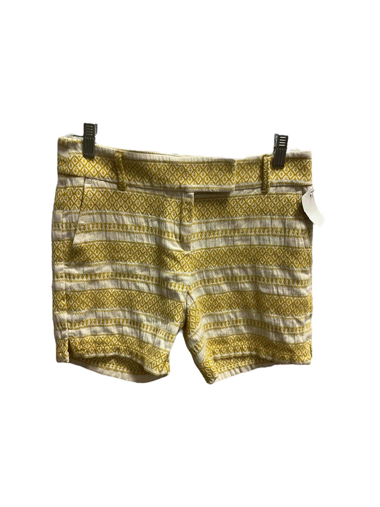 White & Yellow Shorts Loft, Size 00