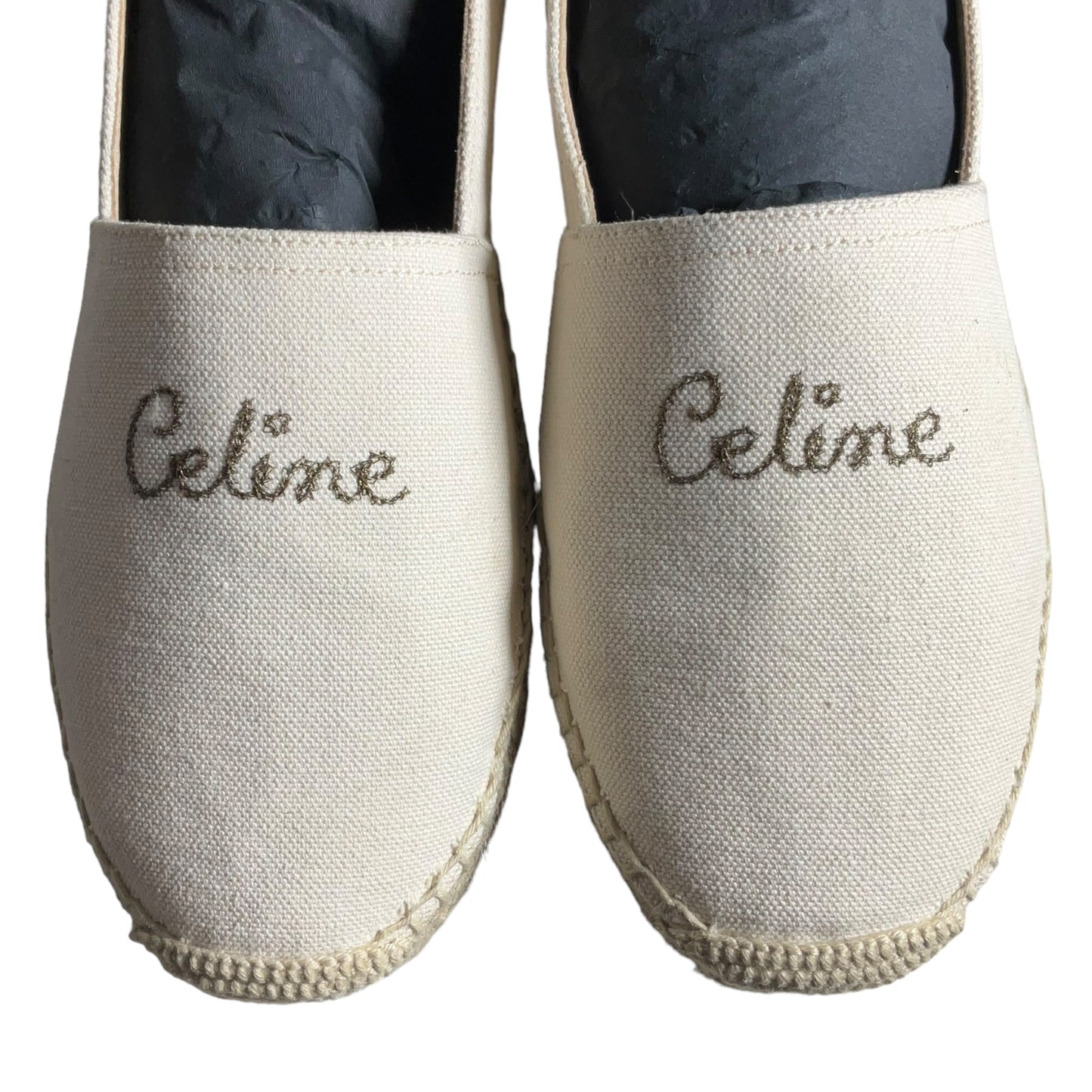 Cream Shoes Luxury Designer Celine, Size 10