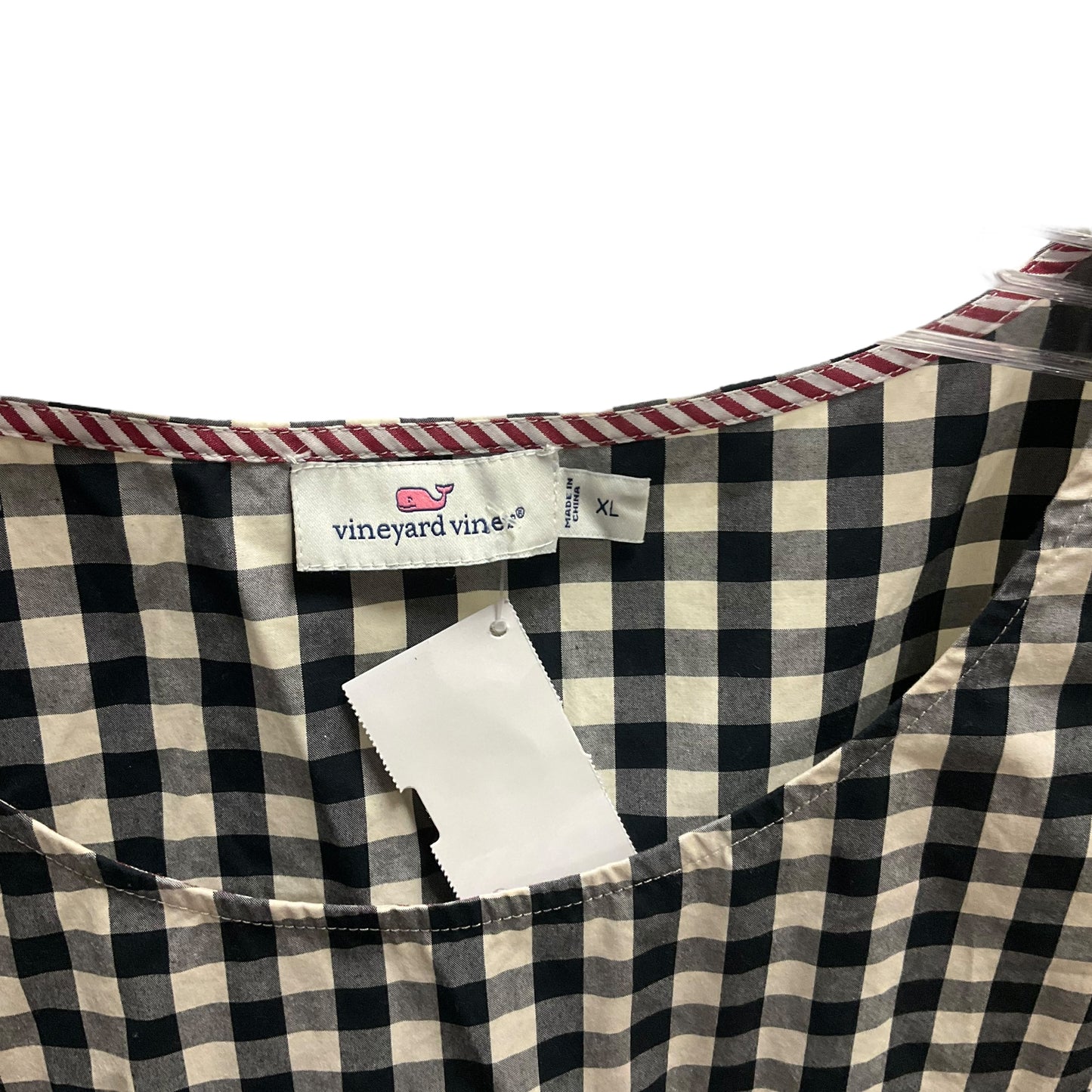 Checkered Pattern Top Sleeveless Vineyard Vines, Size Xl