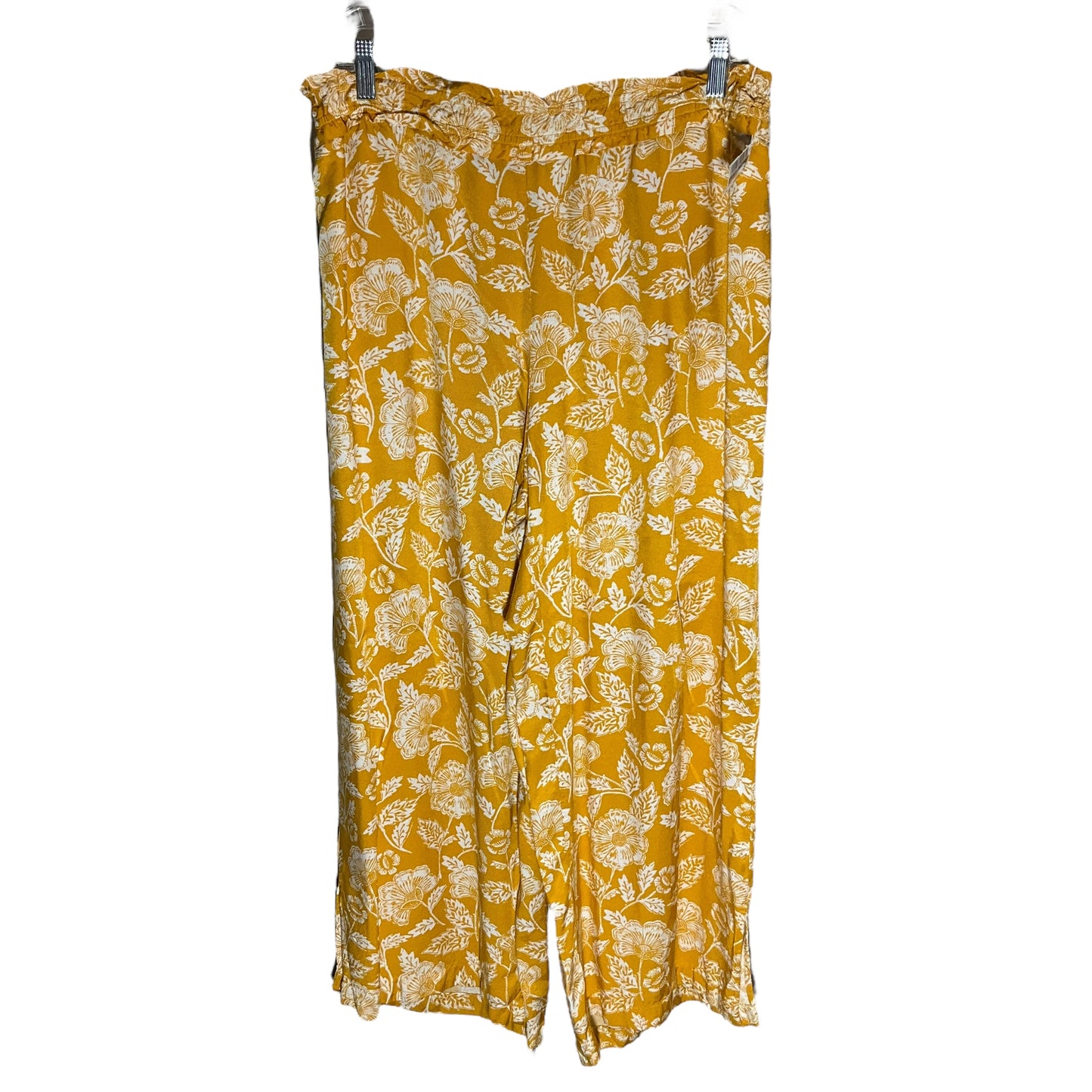 Yellow Pants Wide Leg Anthropologie, Size L