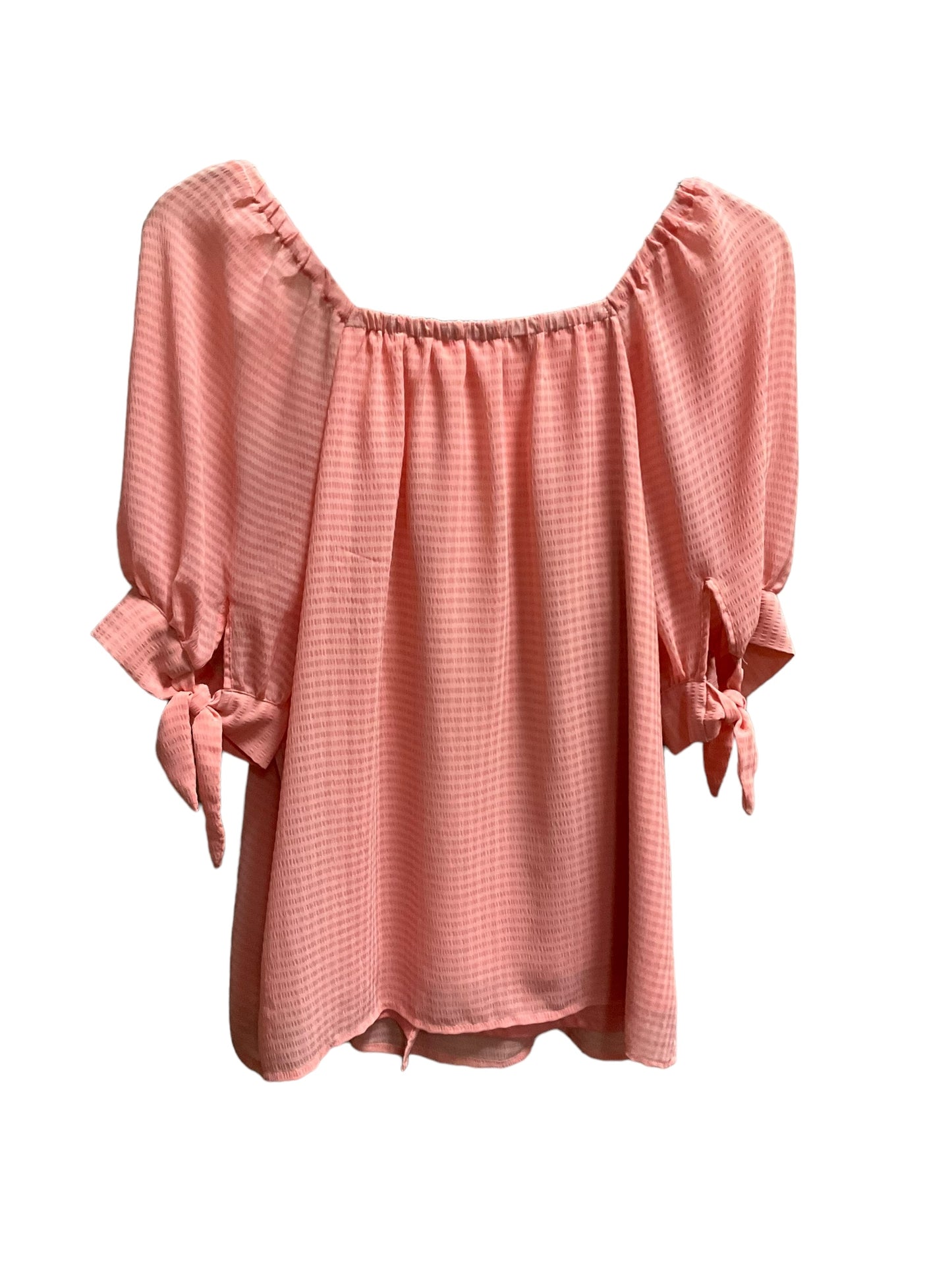 Top Short Sleeve By Lc Lauren Conrad In Peach, Size: M