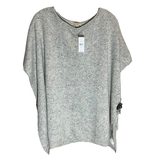 Sweater Short Sleeve By Loft In Grey, Size: M