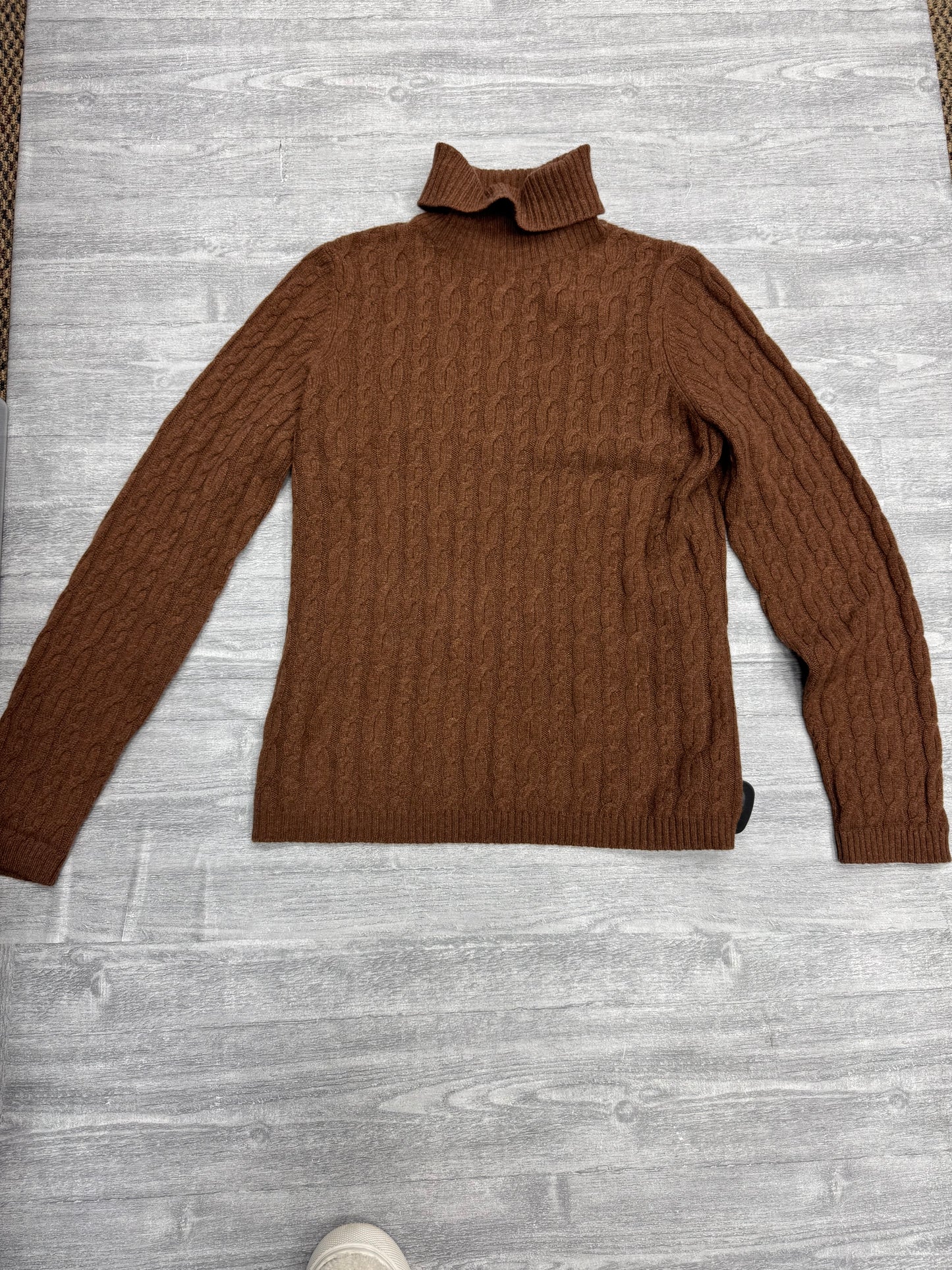 Sweater Cardigan Cashmere By Sutton Studio In Brown, Size: Petite  M