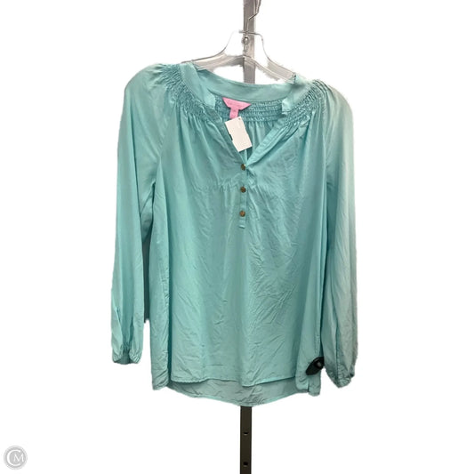 Top Long Sleeve By Lilly Pulitzer In Aqua, Size: Xs