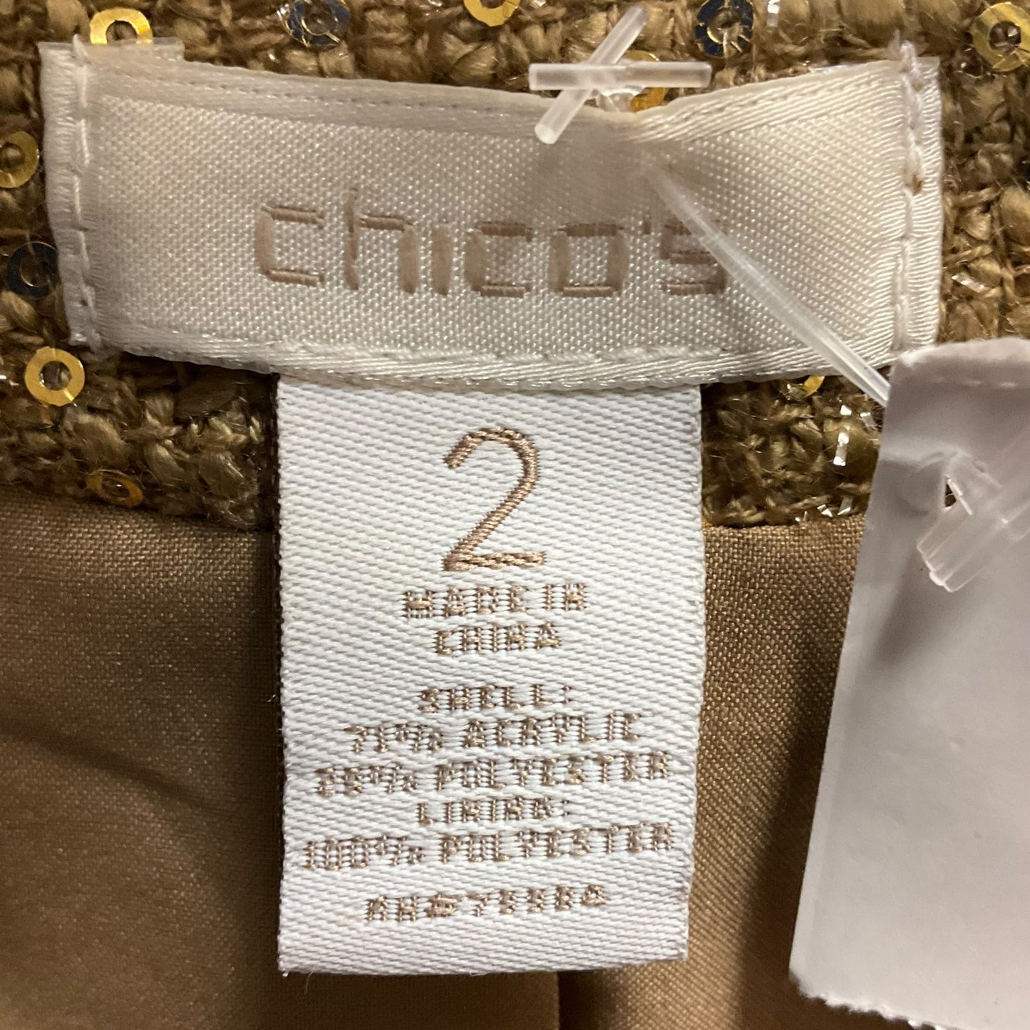 Blazer By Chicos In Gold, Size: L