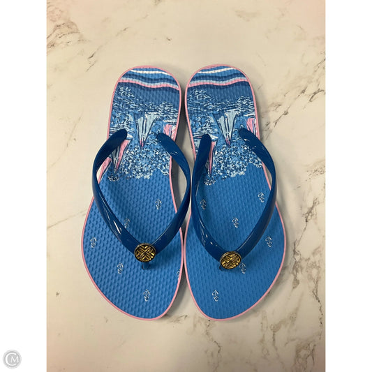 Sandals Designer By Lilly Pulitzer In Blue, Size: 6