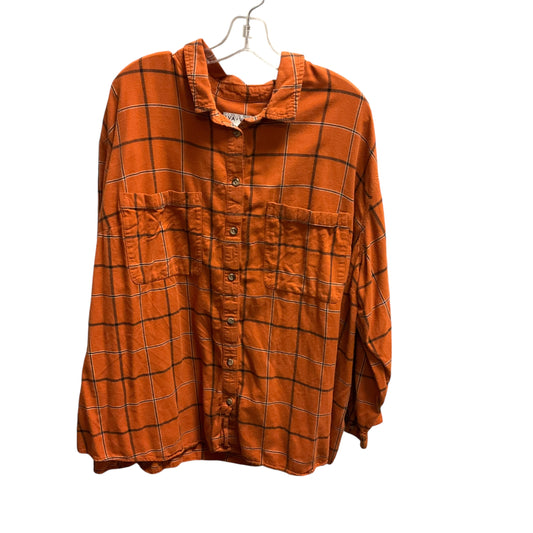 Top Long Sleeve By Ava & Viv In Orange, Size: 3x