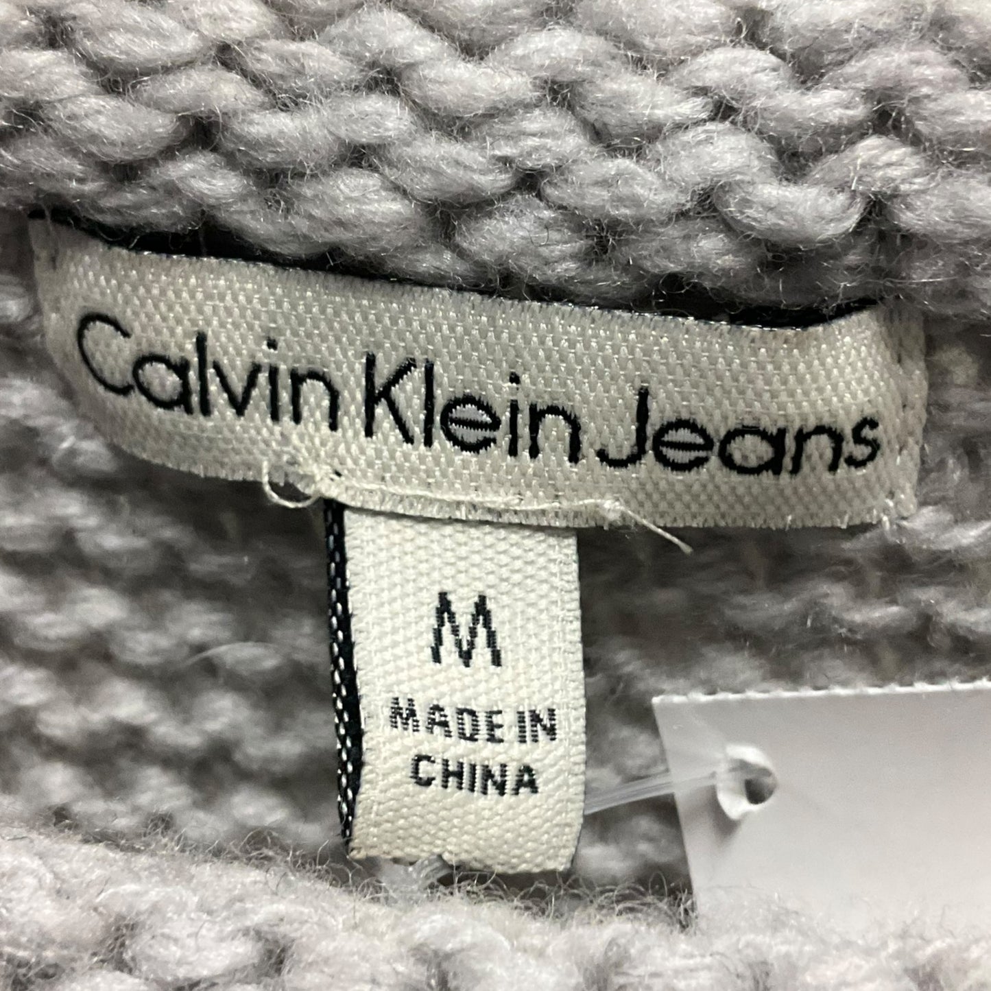 Sweater By Calvin Klein In Grey, Size: M