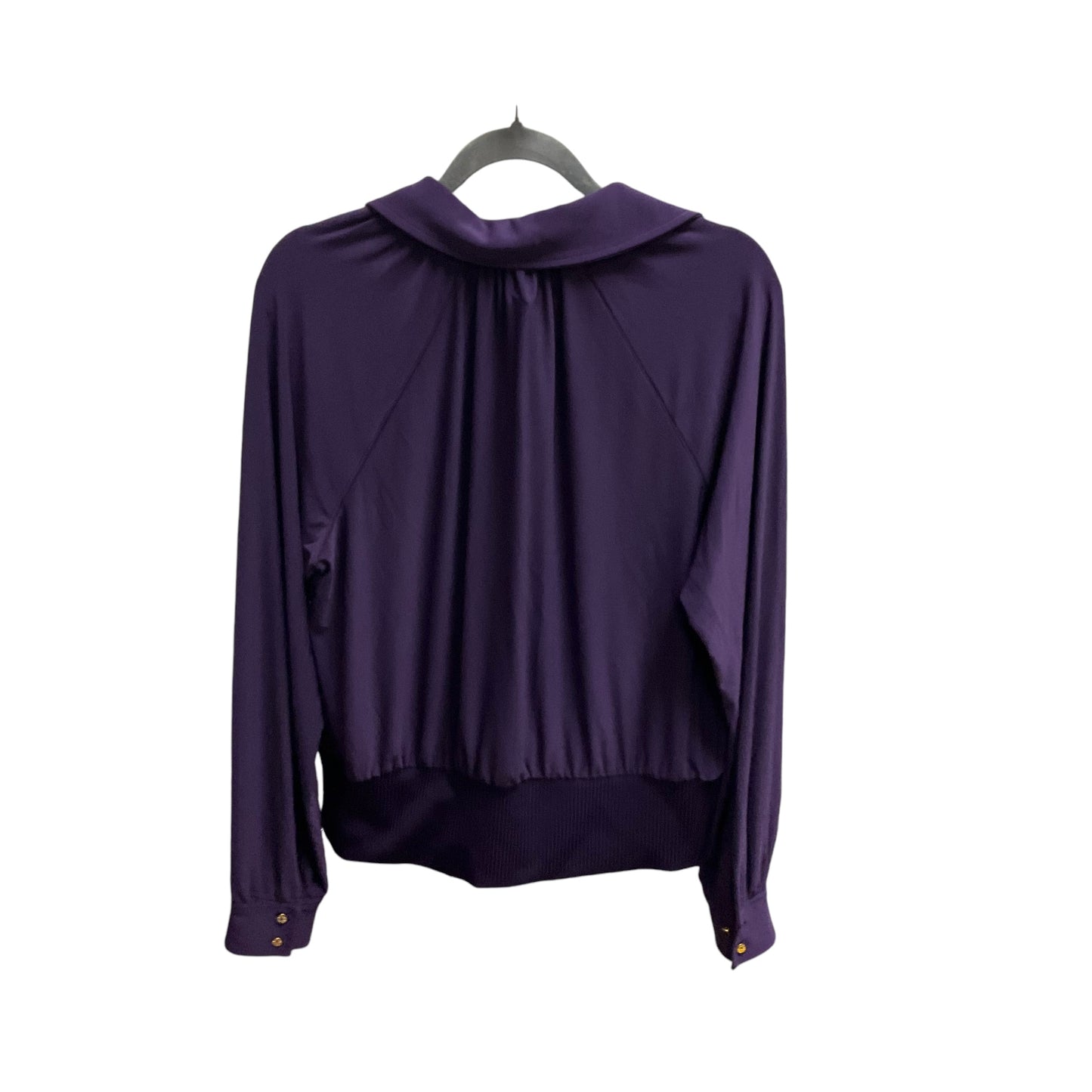 Top Long Sleeve By White House Black Market In Purple, Size: L