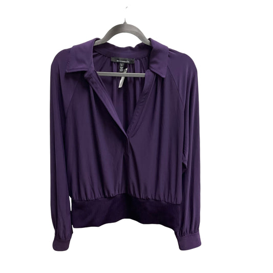 Top Long Sleeve By White House Black Market In Purple, Size: L