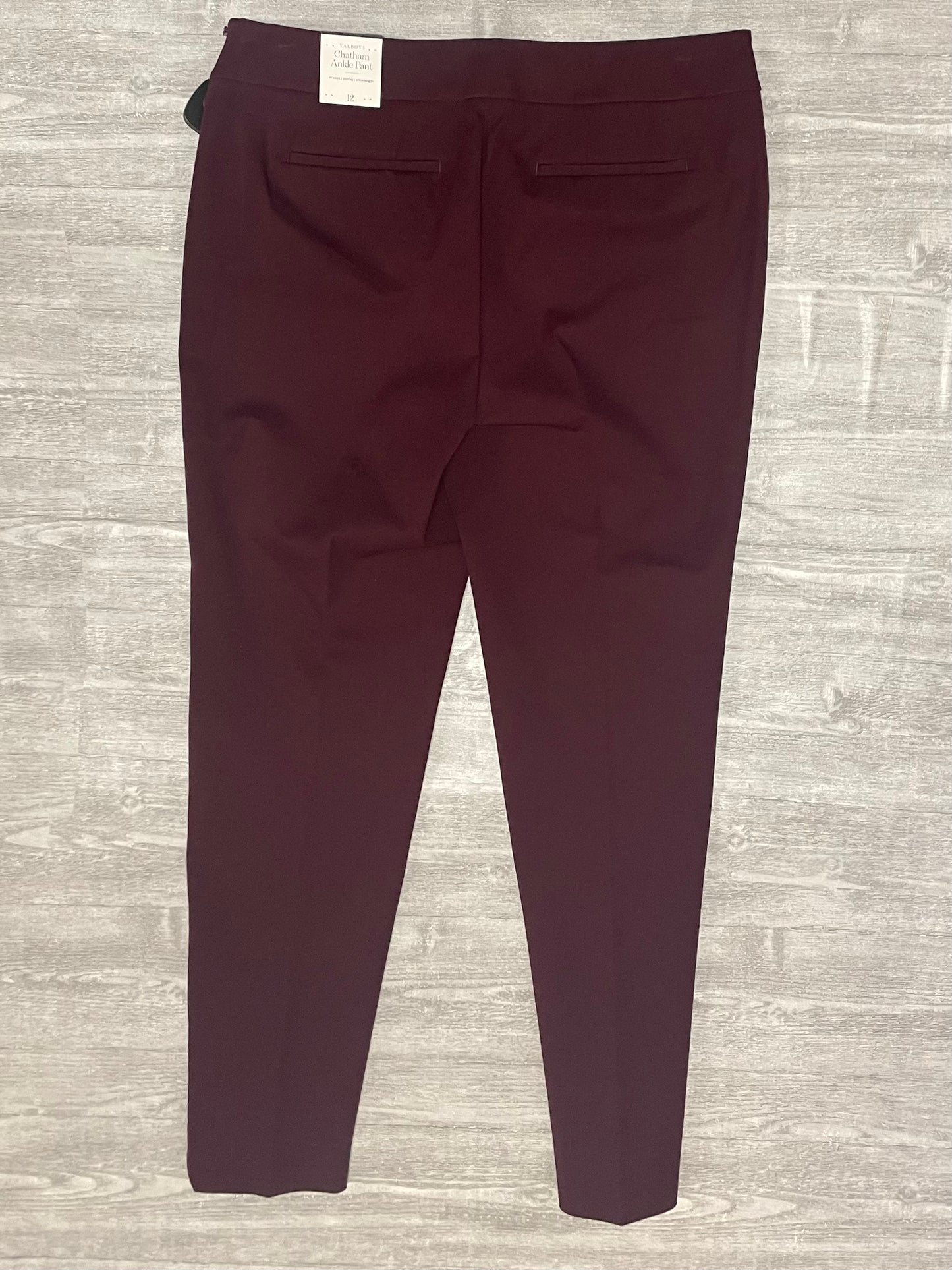 Pants Dress By Talbots In Maroon, Size: 12