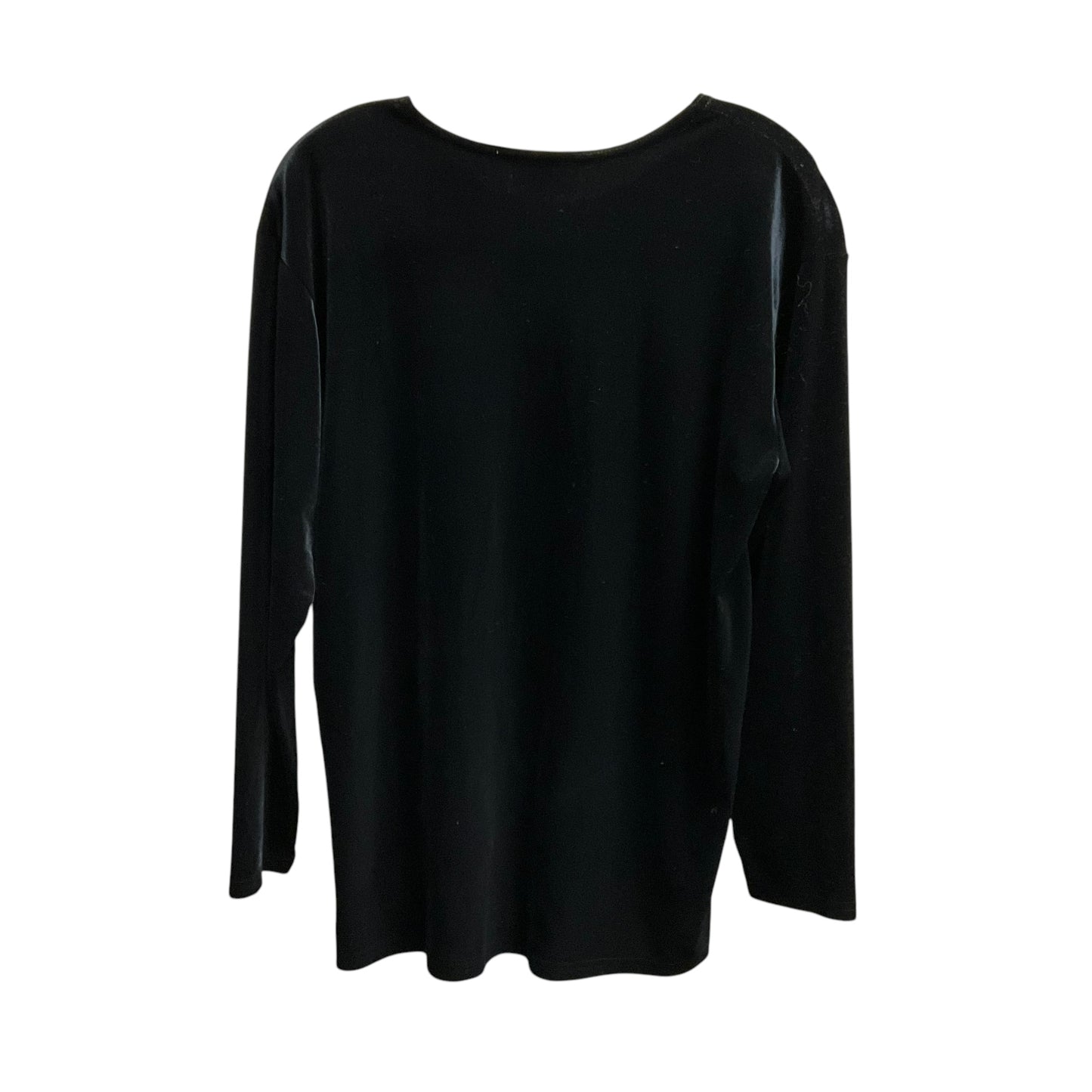 Top Long Sleeve By Impressions In Black & Silver, Size: S