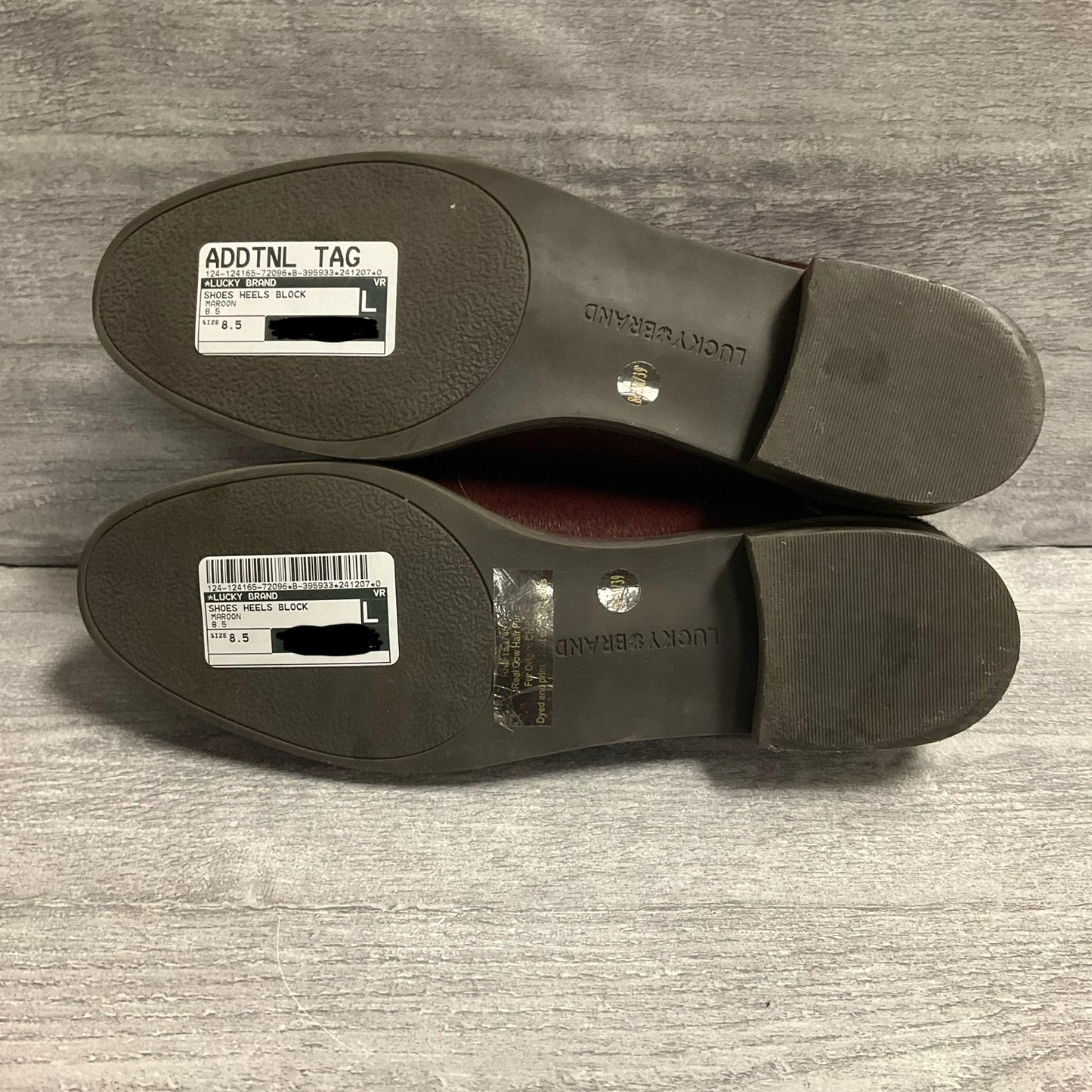 Shoes Heels Block By Lucky Brand In Maroon, Size: 8.5