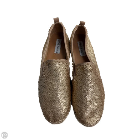 Shoes Heels Platform By Steve Madden In Gold, Size: 8