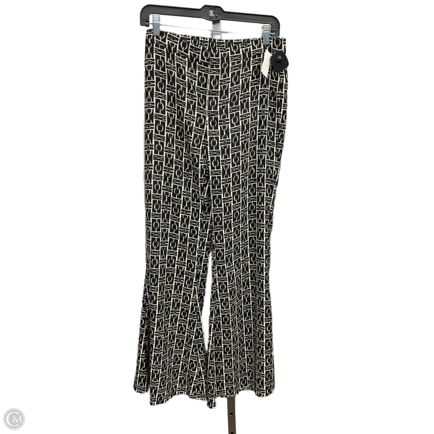 Pants Wide Leg By Zara Women In Black & Cream, Size: M