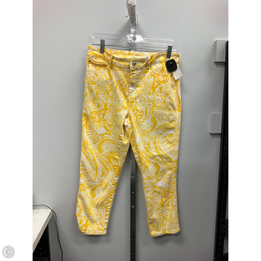 Pants Cropped By Chicos In Yellow, Size: 4